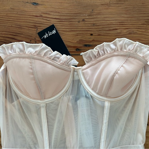 Mesh Ruffle Boned Corset - Picture 2 of 7